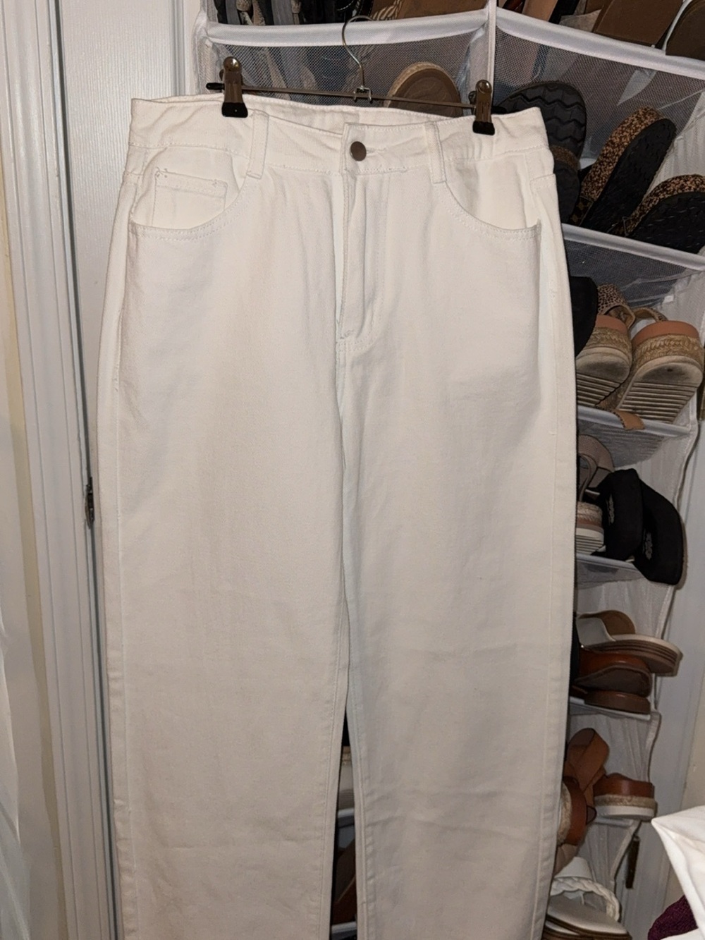 Classic White High-Waist wide leg  Jeans